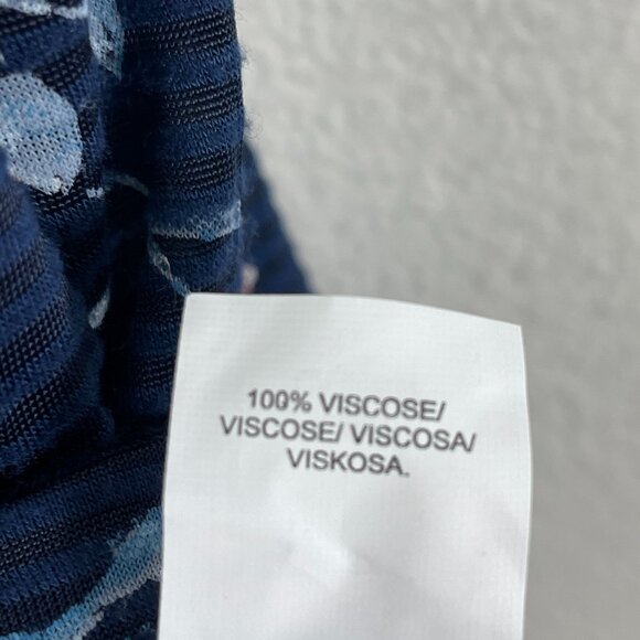 NEW Lucky Brand Womens Plus 3X Floral Square Neck Top Navy Blue Boho Blouse - Picture 4 of 8